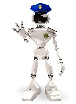 Cop robot Illustrazione stock