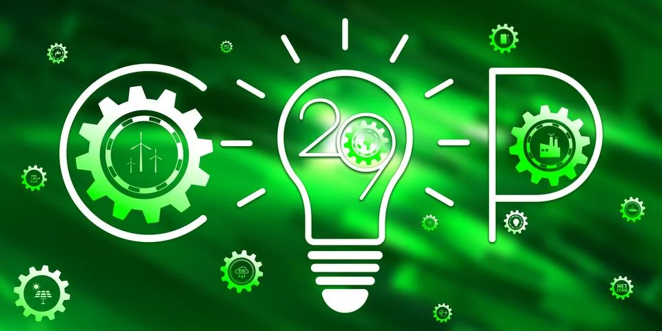 COP29 Image Visualization Stock Illustration