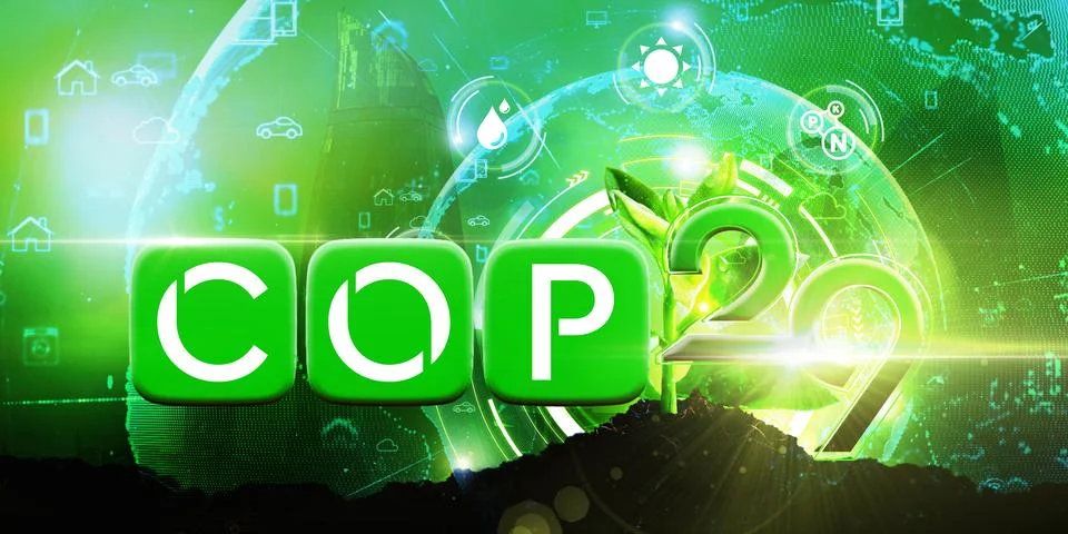 COP29 Image Visualization Stock Illustration
