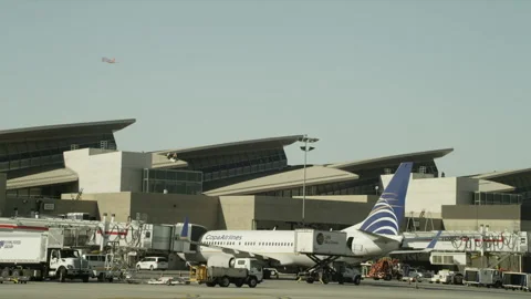 Copa Airlines at terminal Stock Footage 197494609