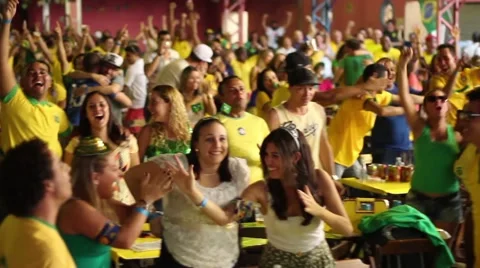 COPA BRAZIL 2014 stabilized people Video stock 40426012