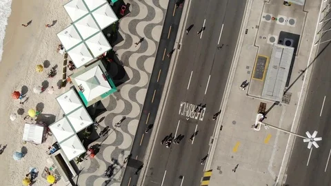 Copacabana Beach Boardwalk Stock Footage 113746608