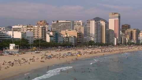 Copacabana Beach, Brasil Stock Footage 87170872
