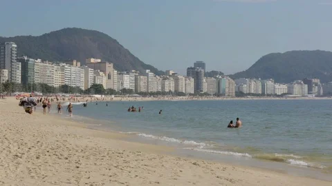 Copacabana Beach Stock Footage 127568735