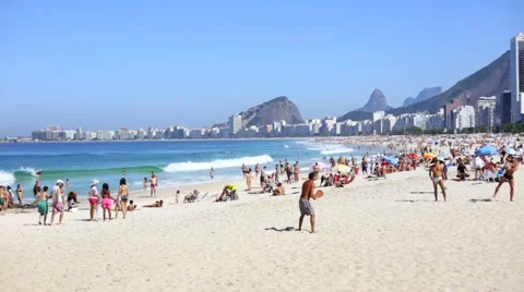 Copacabana Beach - Rio de Janeiro Stock Footage 52214330