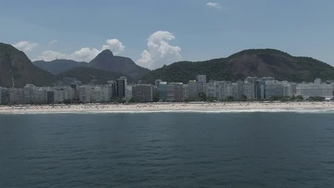 Copacabana beach Rio de Janeiro raw footage Stock Footage