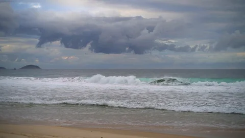 Copacabana beach in Rio de Janeiro, Brazil during COVID-19 Coronavirus Crisis Stock Footage 128337953