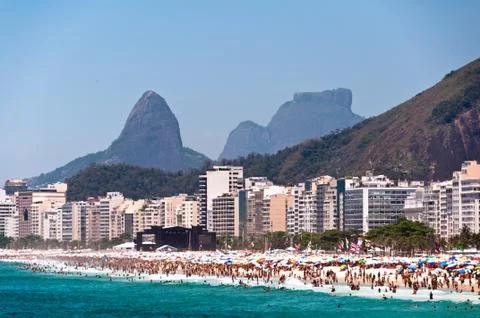 Copacabana Beach in Rio de Janeiro 스톡 사진