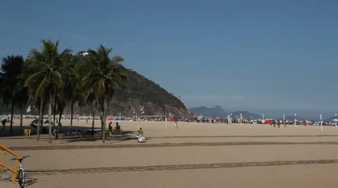 Copacabana beach Rio Stock Footage 37631873