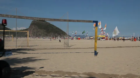 Copacabana beach Rio Stock Footage 37632268