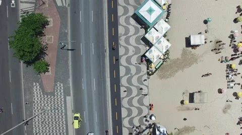 Copacabana beach on a top angle of view Vídeos de archivo 57196275
