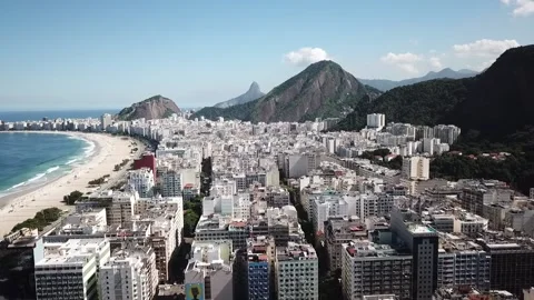 Copacabana e seus edifícios Stock Footage 154328605