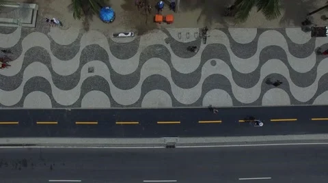 Copacabana on a top angle of view in Rio de Janeiro, Brazil Stock Footage 57247849