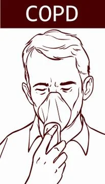 COPD (Chronic Obstructive Pulmonary Disease) Illustrazione stock