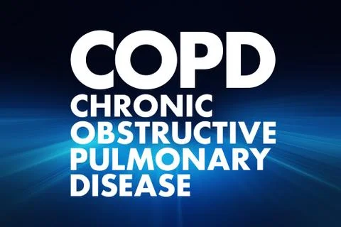 COPD - Chronic Obstructive Pulmonary Disease acronym, medical concept backgro Stock Illustration