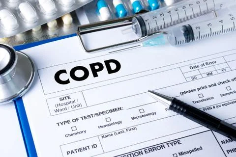 COPD Chronic obstructive pulmonary disease health medical concept Stock Photos