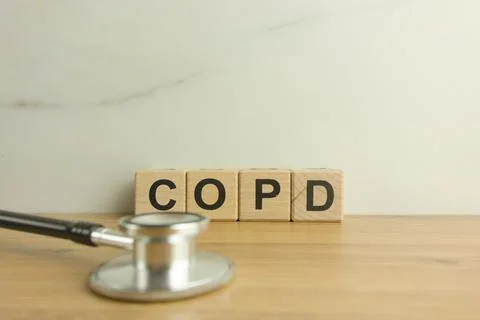 COPD chronic obstructive pulmonary disease acronym from wooden blocks Stock Photos