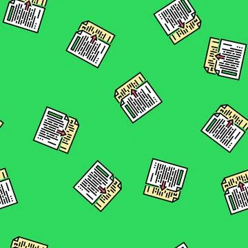 Cope document paper vector seamless pattern Stock Illustration