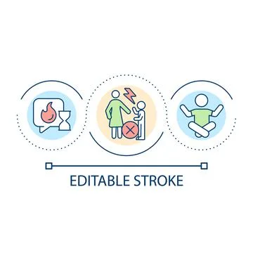 Cope with negative situations loop concept icon Ilustración de archivo