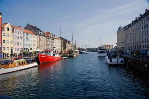 Copenhagen, Denmark, September 08, 2024.  colorful houses,  Nyhavn Stock Photos