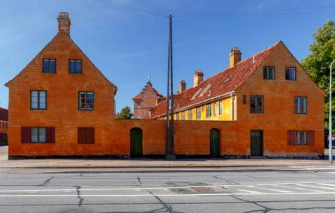 Copenhagen. District Nyboder. Stock Photos