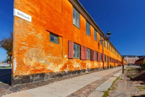 Copenhagen. District Nyboder. Stock Photos