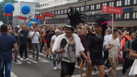 Copenhagen pride parade 스톡 동영상 195247673