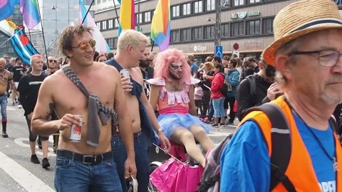 Copenhagen pride parade Stock Footage 195247828