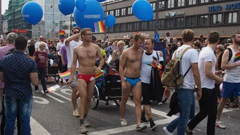 Copenhagen pride parade 스톡 동영상 195247832