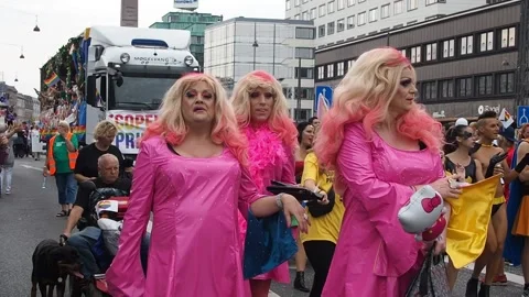 Copenhagen pride parade 스톡 동영상 195248003