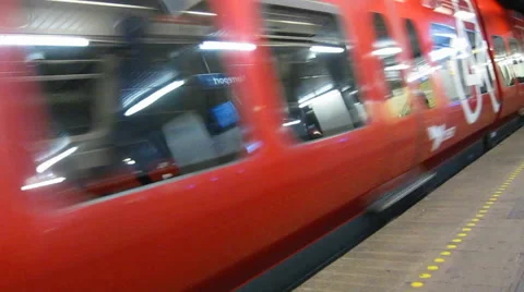 Copenhagen S Bahn Train passing by in station Video stock 40705457