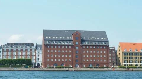 Copenhagen Seafront from ship Video stock 66956676
