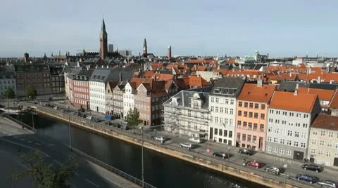 Copenhagen skyline Stock Footage 10290717