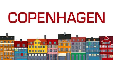 Copenhagen vector card Ilustração Stock