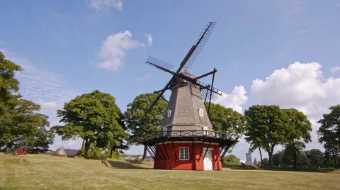 Copenhagen - The windmill at Kastellet 库存影片 65044846