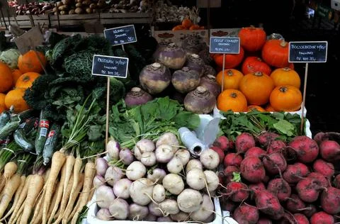 Copenhagen/Denmark/.29 August 2022/.Fruit and vegetable shoppers at oudoor... Stock Photos