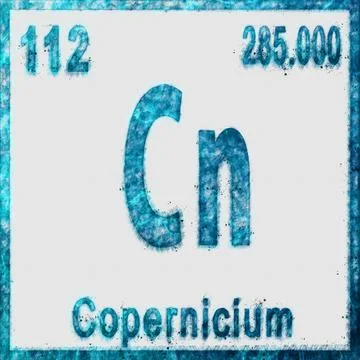 Copernicium Chemical Element Blue on White Stock Illustration