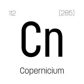 Copernicium, Cn, periodic table element Stock Illustration
