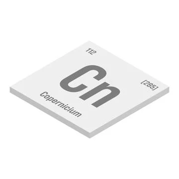 Copernicium, Cn, periodic table element Stock Illustration