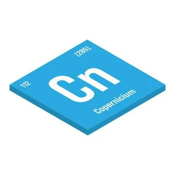 Copernicium, Cn, periodic table element Stock Illustration