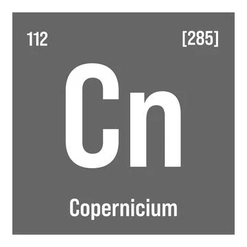 Copernicium, Cn, periodic table element Stock Illustration