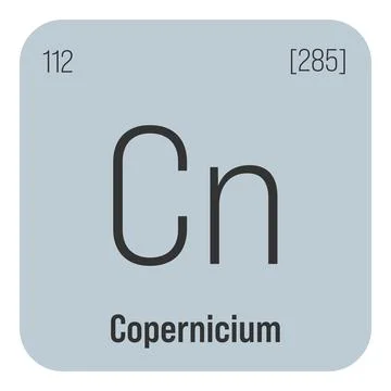 Copernicium, Cn, periodic table element Stock Illustration