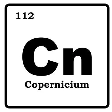 Copernicium element icon Stock Illustration