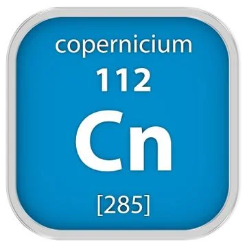 Copernicium material sign Stock Photos