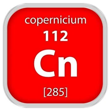 Copernicium material sign Stock Photos