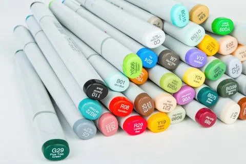 Copic - permanent marker. Stock Photos