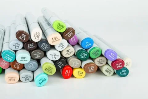 Copic - permanent marker. Stock Photos