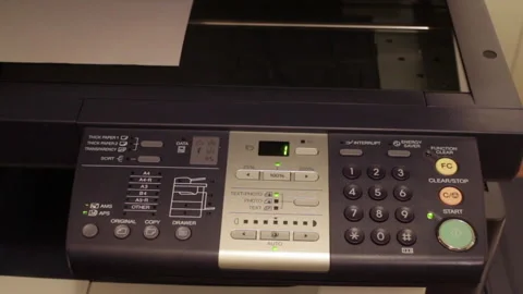 Copier and a man using it Stock Footage 242312562