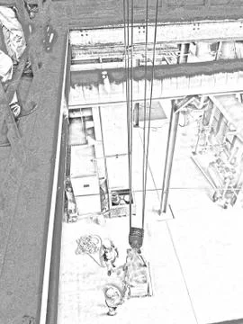 Copier on a crane Stock Photos