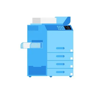 Copier isolated. Large copier office machine Stock Illustration